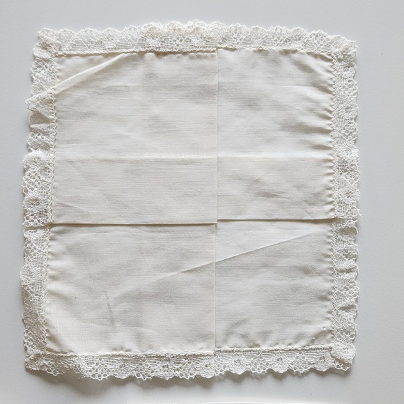 VTG Handkerchief Lot Hankie Embroidery‎ Applique White Lace Crochet Pink Linen - Picture 9 of 15